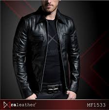 Pin Di Jaket Kulit Pria Leather Jacket