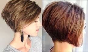 укороченным затылком градуированный боб каре с пышным затылком и удлинением к лицу Obemnoe Kare I Ego Raznovidnosti S Udlineniem S Chelkoj Bob Kare Na Tonkie Volosy I Drugie