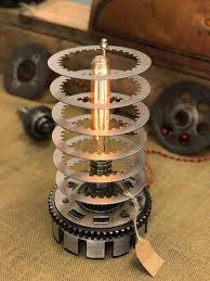 Vintage Filament Motorradlampe Bestmotorcyclesmotorbikes Filament Motorradlampe Vintage In 2020 Steampunk Lamp Car Parts Decor Car Part Furniture