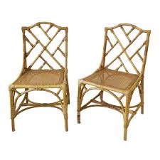 It can withstand extreme conditions of humidity and temperature and has a natural resistance to insects. Designer Italian Cane And Bamboo Wicker Rattan Side Chairs At 1stdibs