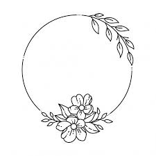 Floral Frame Premium Vector Premium Vector Freepik Vector Flower Frame Floral Circl In 2020 Flower Embroidery Designs Floral Drawing Embroidery Flowers Pattern