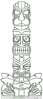 But did you know these tiki masks have a rich history tied with polynesian or hawaiian culture? Tiki Tribal Pole Coloring Pages Printable