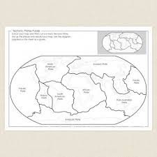 Childrens Colouring In Activity Tectonic Plates Puzzle Cleverpatch Plate Tectonics Natural Disasters History Geography