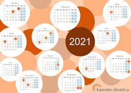 Kalender 2021 mit kalenderwochen + feiertagen: Kalender 2021 Zum Ausdrucken Kostenlos