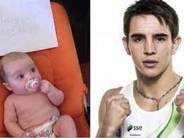 Irish Olympian Michael Conlan enlists baby daughter's help for  heart-warming proposal
