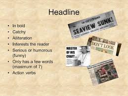 How you combine these four elements will determine the success of your news story. Walt Identify The Features Of A Newspaper Report Ppt Download