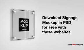 Download Download Signage Mockup In Psd For Free With These Websites