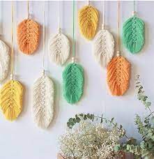 Collection by hello hydrangea | weaving tutorials and inspiration. China Handmade Boho Wall Decor Tapestry Feather Color Chic Woven Tassels Decoration Macrame Wall Hanging Leaf China Leaf Wall Hanging And Wall Hanging Feather Price