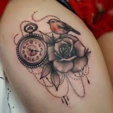 Bird And Rose Tattoo Simple Thanks To Jade X Tattoo Pocketwatch Rose Blackandgreytattoo Robin Tattoos Ink Uktattoo Plymouth Robin Tattoo Robin Bird Tattoos Floral Tattoo Design
