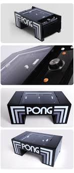 A Playable Real Life Mechanical Homage To One Of The First Video Games Disguised Into A Multi Functional Coffee Table Pong Beer Shop Gaming Station