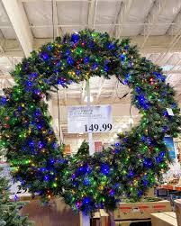 Homechristmaschristmas decorationlarge outdoor christmas decorations. Costco Deals Beautiful Giant 60 Wreath With 800 Color Facebook