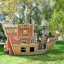Red Beard S Revenge Pirate Ship Playhouse Jardin Pour Enfants Maisonnette En Bois Et Cabane Jardin