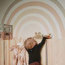 Mural Boho Rainbow Wall Sticker Plastic Free Wall Sticker Etsy In 2021 Rainbow Wall Decal Rainbow Wall Stickers Kids Room Murals