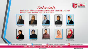 Tahniah kepada semua penerima anugerah. Penerima Anugerah Perkhidmatan Cemerlang Apc Tahun 2019 Faculty Of Agriculture
