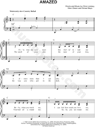 Lonestar Amazed Sheet Music Easy Piano In C Major Download Print Sheet Music Piano Piano Sheet Music