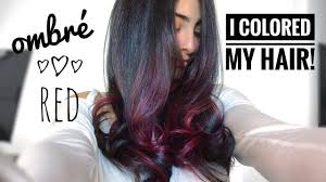 It's paler and warmer than. Coloring My Hair Red Ombre Youtube