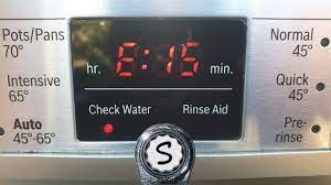 The error code e15 in the bosch dishwasher is typical for modern models with the leakage protection system, it appears when a leakage occurs. Bosch E15 Error Code Diagnosis And Repair Youtube