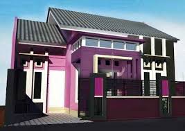 Inspirasi desain mural keren untuk. Gambar Rumah Kayu Warna Ungu Desain Minimalis