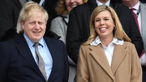 Britain's prime minister boris johnson with his partner carrie symonds. British Pm Boris Johnson S Fiancee Gives Birth To Baby Boy The National