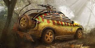 Once Again A Mercedes Benz Suv Will Tangle With A Prehistoric Beast In This Summer S Jurassic World G Jurassic Park Car Mercedes Benz Gle Jurassic Park Movie