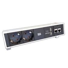 Desk 2 is a power strip that can be equipped with various communication modules. Bachmann Tischanschlussleiste Desk 2 Acs Medientechnik Gmbh