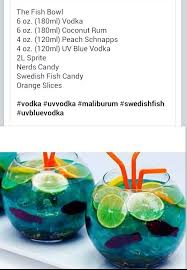 Fish Bowl Party Alcoholic Drink For A Summer Themed Party Alcoholic Drinks Alcohol Drink Recipes Party Drinks