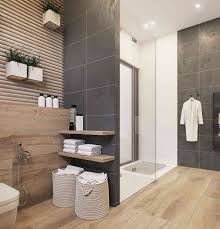 Une déco de wc soignée c'est une bonne idée pour embellir le coin toilette souvent oublié en décoration. Salle De Bain Gris Et Bois Idees Et Astuces Pour Une Deco Epuree
