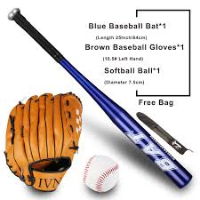 Baseball & softball equipment and uniforms. 64cm Baseball Bat Kit Kids Teenager Softball Ball Baseball Gloves Baseball Set With Bag Bat Of The Bit Softball Bat 25 Baseball Softballs Aliexpress