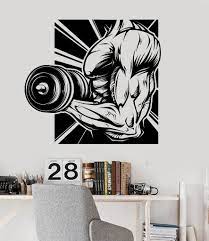 Vinyl Wall Decal Gym Fitness Motivation Bodybuilding Sports Stickers Murals Unique Gift Ig3632 Gym Wall Decal Gym Fitness Motivation Gym Art
