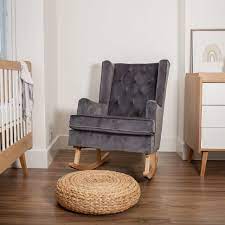 Artiss rocking armchair feeding chair fabric armchairs lounge recliner charcoal. Convertible Nursing Rocking Chair Midnight Grey Baby Lurve
