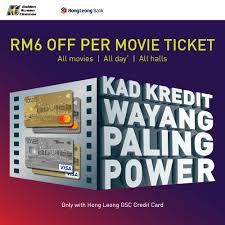A trip to the movies just got better with gsc hong leong credit card with rm6 off on movie tickets, discounted snacks and more! 4 Oct 31 Dec 2019 Hong Leong Bank Gsc Concession Discount Promotion Everydayonsales Com