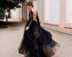 Black Wedding Dress Etsy Black Wedding Dresses Wedding Dress Fabrics Etsy Wedding Dress