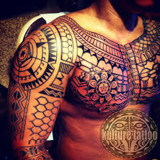 Filipino Tribal Tattoo On Man Chest And Right Half Sleeve Jpg 1024 1024 Tribal Tattoos For Men Tribal Chest Tattoos Filipino Tattoos