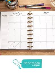 2017 Monthly Calendar For Disc Bound Planners Fits Circa Letter Arc By Staples Tul By Office Depot Letter Discbound Planner Disc Notebook Monthly Calendar