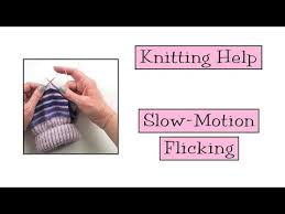 So i discovered flicking where you hold the working yarn in your right hand, and you don't take that. Flicking Knitting Method Strawberry Hill Fiber Studio