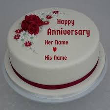 Happy wedding anniversary cake with couple name & photo edit option, add lover name with photo frame anniversary cake pictures, beautiful wedding, marriage, anniversary cake wishes two name and photo generated profile or status sending images, download best collection romantic feeling. Anniversary Special Red Rose Romantic Cake With Name Happy Anniversary Cakes Romantic Cakes Anniversary Cake Pictures