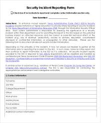 Free 37 Incident Report Forms In Pdf Ms Word Excel