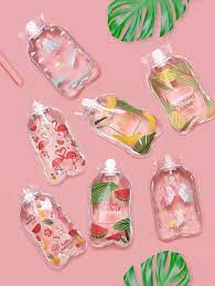 1pc Random Cartoon Graphic Clear Hot Water Bag Romwe Hot Cold Packs Hot Water Clear Water Bottle