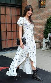 Daisy Lowe Goes 90s In Floral And Boots Fashion Boho Summer Outfits Fashion Outfits