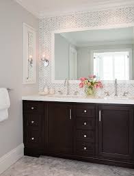 Geometric Marble Bathroom Backsplash Transitional Bathroom Bathrooms Remodel Beautiful Bathroom Designs Beautiful Bathrooms
