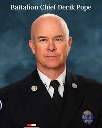 PROMOTIONS: Please join us in congratulating our members who have recently  been promoted and assigned to new roles in their promoted ranks: Battalion  Chief Derik Pope: A Platoon Commander Captain Troy Donlin: