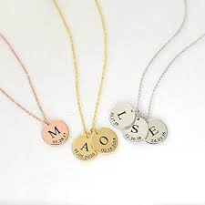 Write name on medical alert necklace picture in beautiful style. Amazon Com Personalized Initial Date Necklace Mom Gift Personalized Jewelry Custom Necklace For Women Engraved Initial Letter Disk Mom Necklace 123 Handmade
