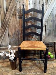 How To Paint The Perfect Ladder Back Chair The Easy Way Ladder Back Chairs Distressed Furniture Painting Black Chalk Paint Furniture