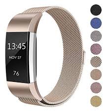 Swees For Fitbit Charge 2 Bands Metal Small Large 6 1 9 9 Milanese Stainless Steel Magnetic Replacement Wristband For Fitbit Charge 2 Women Men Champag Stainless Steel Jewelry Bracelet Watch Bands Stainless Steel Jewelry