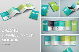 Z Card Mock Up 6 Panels C Fold Business Card Mock Up Mockup Cards