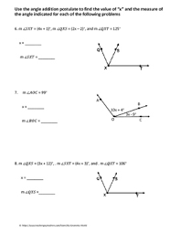Find m∠klm, if m∠klb = 26° and m∠blm = 60°. Geometry Worksheet Classifying Angles And Angle Addition By My Math Universe