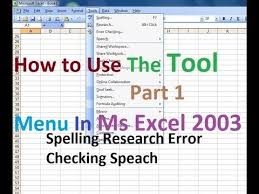 20 How To Use The Tool Menu In Ms Excel 2003 In Urdu Hindi Part 1 Being Used Excel Tools