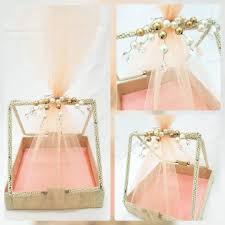 Funktionz Pearl And Net Basket Perfect For Flower Girls Make Up Hampers Dry Fruits Mithai Chocolates Decorative Basket For Gifting Wedding Gift Baskets Wedding Gift Hampers Creative Wedding Gifts
