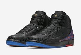 Black And Gold Jordans Womens Air Jordan 2 Retro Bhm Bq7618 007 Black Metallic Gold Air Jordans Mens Shoes Black Womens Basketball Shoes
