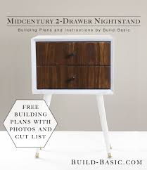 But not anymore… i partnered with kreg tools and their new project plan site, buildsomething.com, to design the perfect nightstand and share the build plans with you for free! Build A Diy Midcentury 2 Drawer Nightstand Build Basic